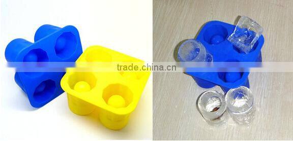 FDA&LFGB Approved Food Grade Silicone Icecube Shot Glass Maker