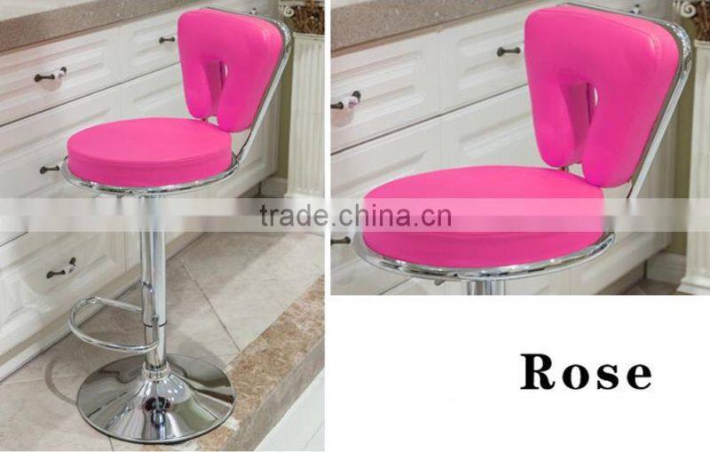 Beautiful beige leather bar stools, up and down bar stool for sale