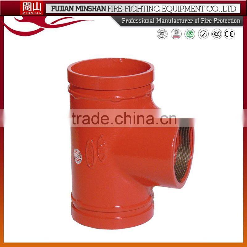light duty ductile iron tee quick coupling