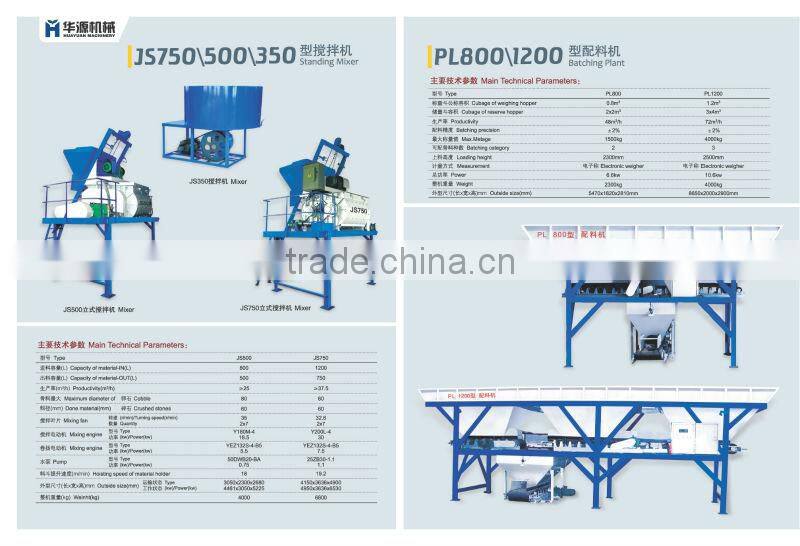 HYM-JS500 concrete mixer concrete cover block machine
