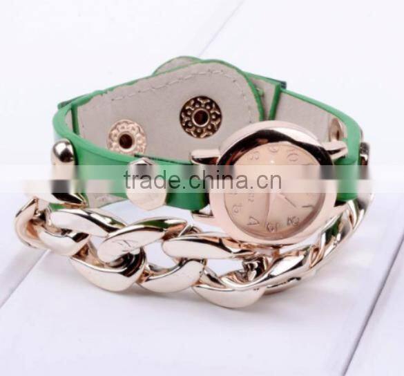fashion PU wrist women lady watch