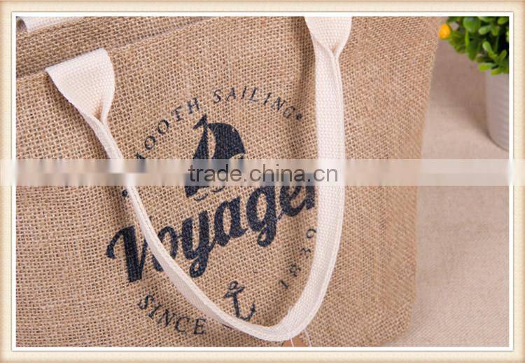 2015 Newest Fashion Jute Lady Bag For Shopping