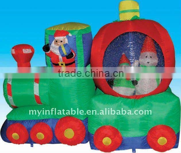 Inflatable Santa with train