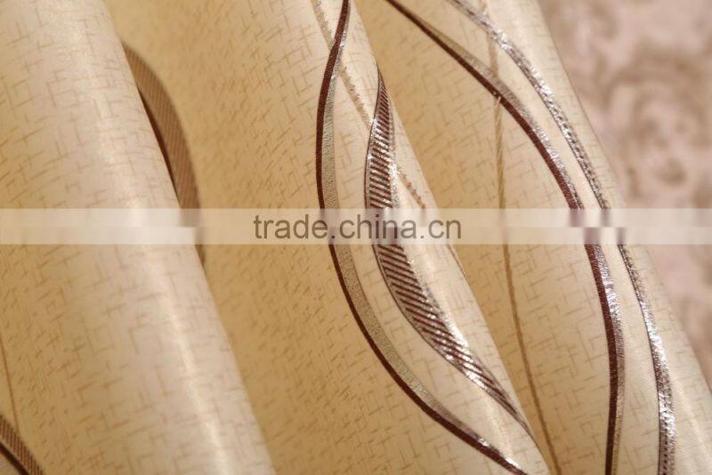 100% polyester curtain glossy black out with hot stamping silver print flocking grommet curtain panel