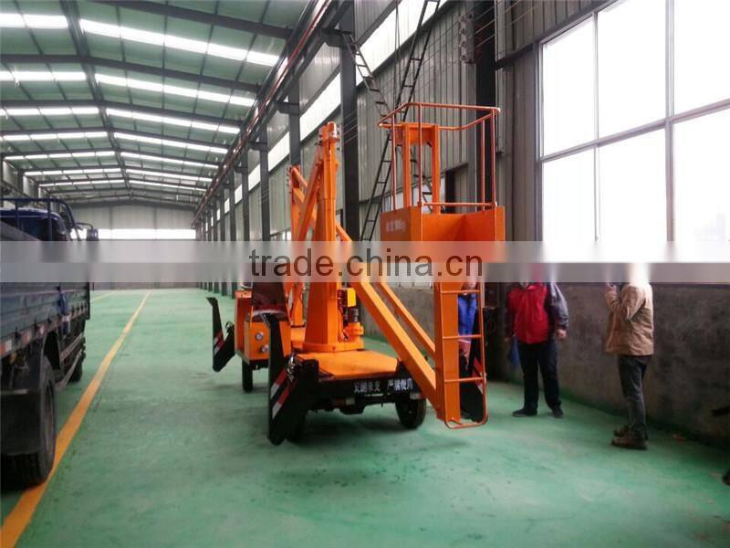 Factory wanted trailer mounted towable spider boom lift/arm lift/sky lift table with diesel engine