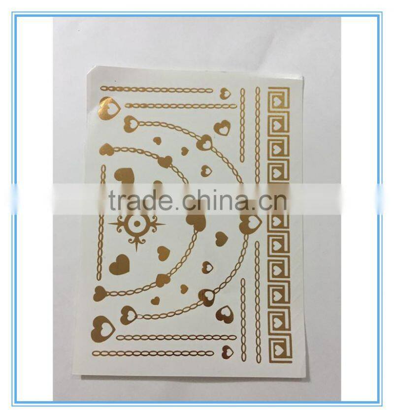 Metallic Flash Jewelry Body Temporary Sticker of transfer tattoo