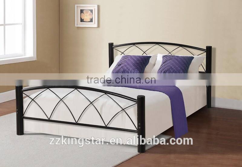 Hot sale steel cheap hostel iron single bed frame metal single bed