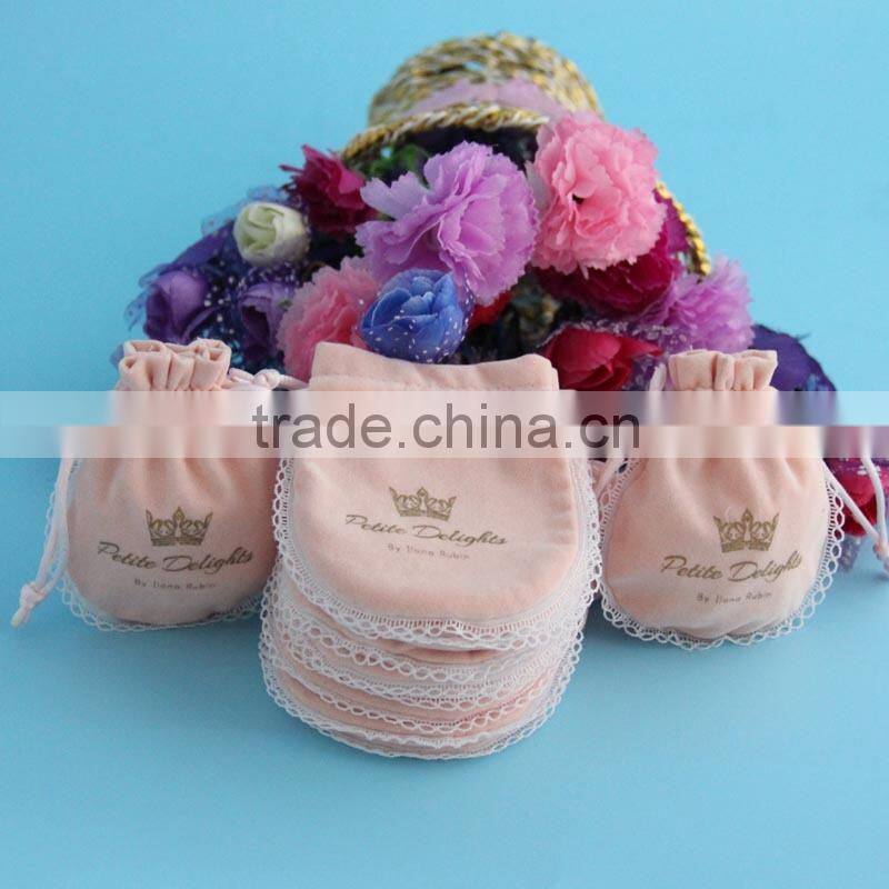 Sweet Decorative Velvet Red Small Pouches