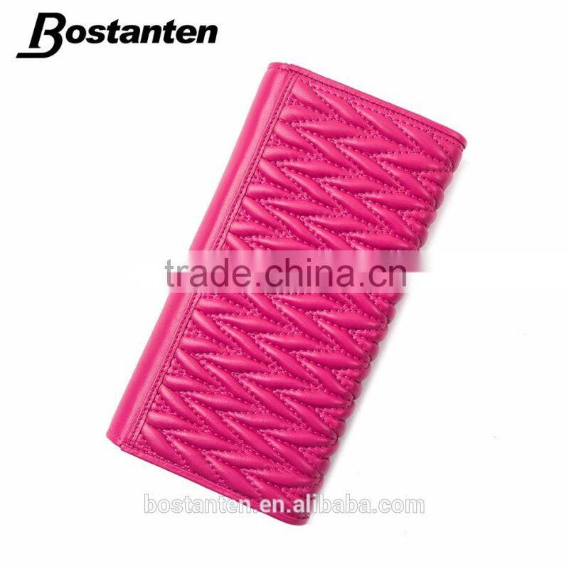 rose red fashion trendy women wallet purse hand bags leather