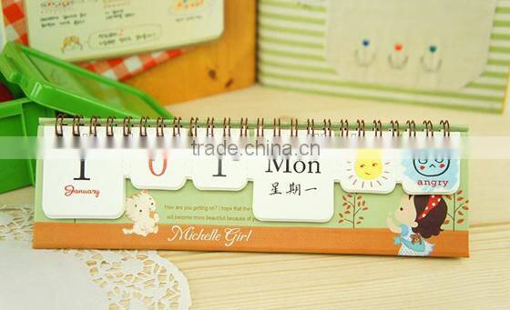 2015 promotion cheap wholesale table ,desk standing calendar