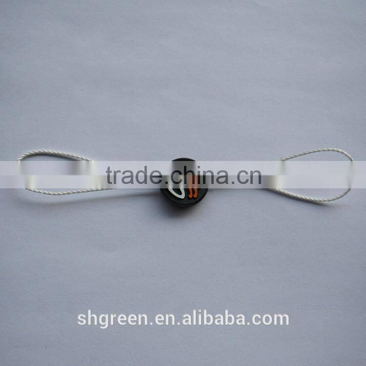 Plastic double sides embossed logo string seal tag