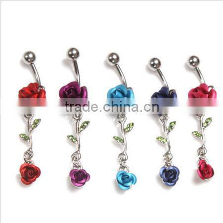 Gem crystal jeweled body piercing jewelry free belly button rings twister belly button ring navel belly ring