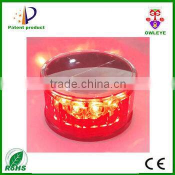 car led solar warning rotating light with magnet