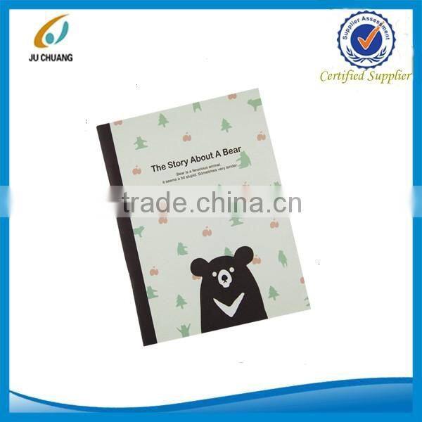 Printed cartoon paper cover kids exercise notebook