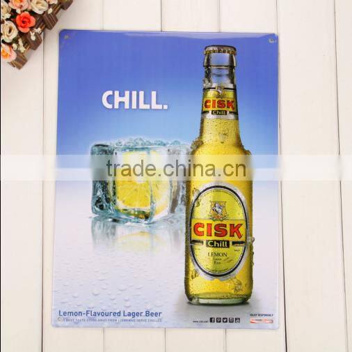 embossed beer metal signs
