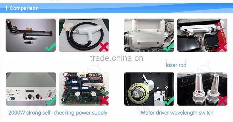 Newest Q switch nd yag laser for tattoo removal for sale