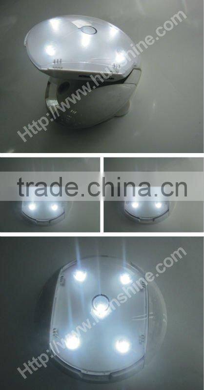 white hot simple round 5led indoor light with motion sensor