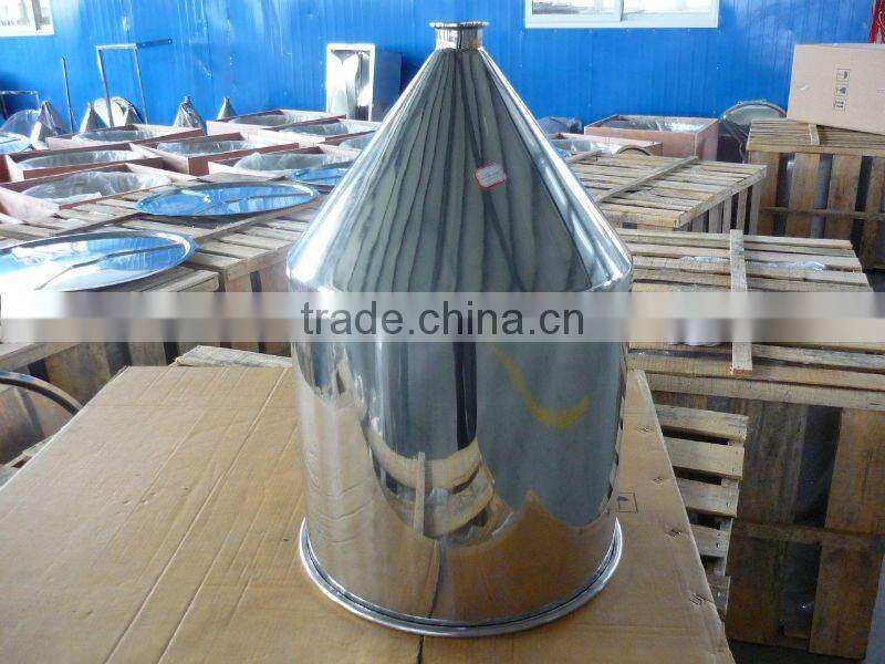 Conical hopper with ferrule or pipe SS304 SS316L