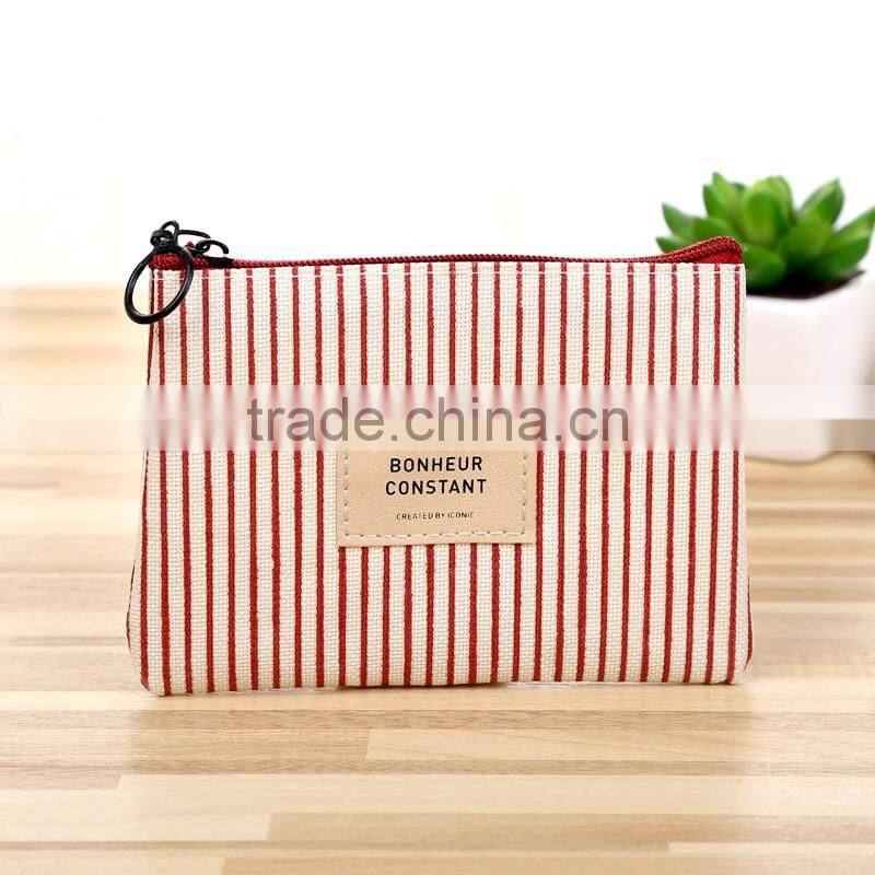 Concise style/Custom various designs jute canvas retro coin purse