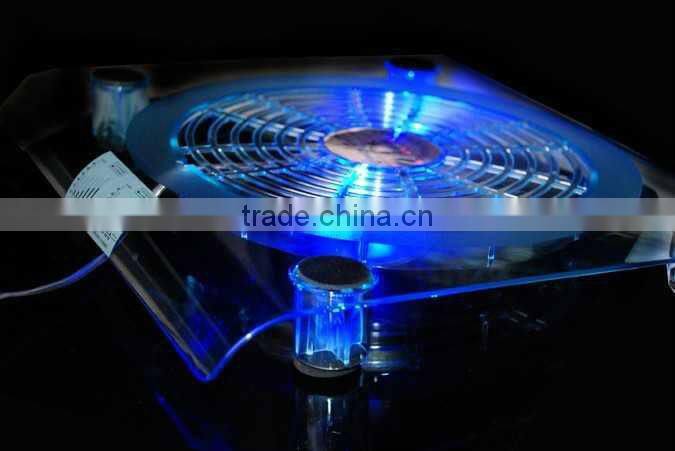 White Blue Purple Black single fan cooler fan led light laptop cooler pad