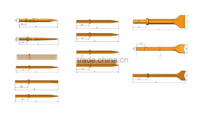 Drill rod for air pick hammer and hand hold rock drill