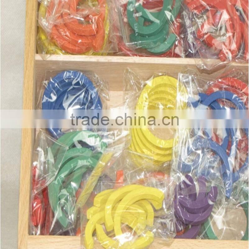 Preschool gift children's learning toys wooden froebel Gabe 9 education product Curvilinear Ring