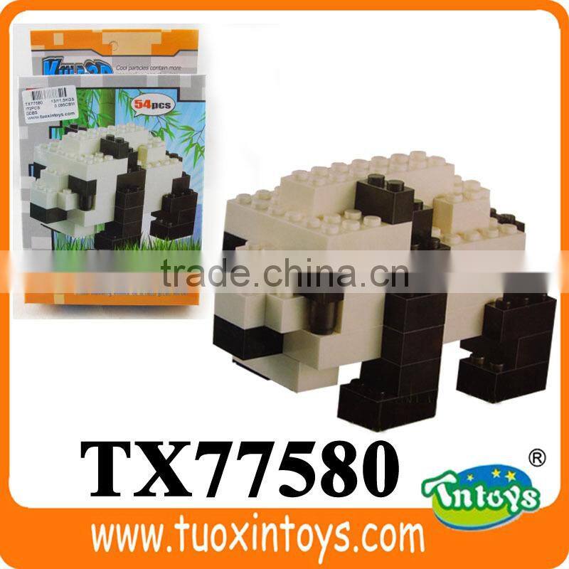 plastic panda design building blocks toys direct factory