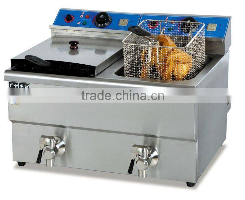 counter top electric fryer(2-tank 2-basket)/table top deep fryer/electric chicken fryer