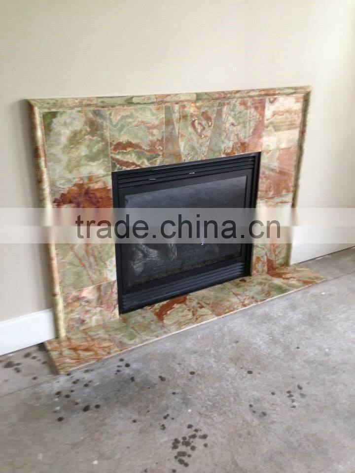 New products superior quality MULTI GREEN ONYX FIREPLACES