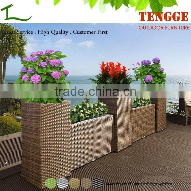 Patio Rattan Outdoor Flower Pots French Garden Planters