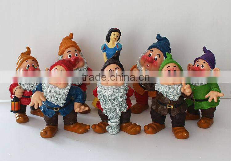 Snow White and Seven Dwarfs Resin Scultpure
