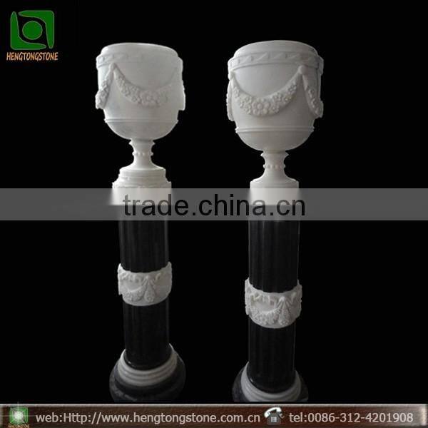 Modern Home Decorative Marble Round Flowerpot