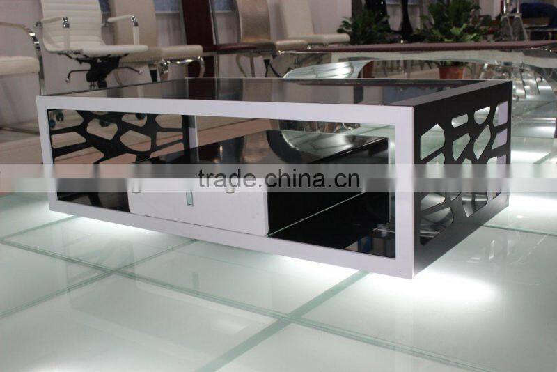 European style furniture modern coffee table with glass