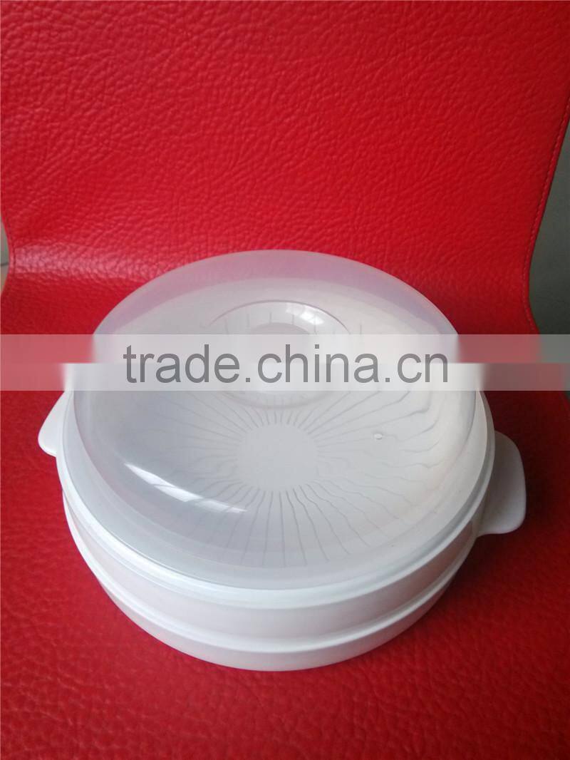 Microwave safe steam cooker round shape