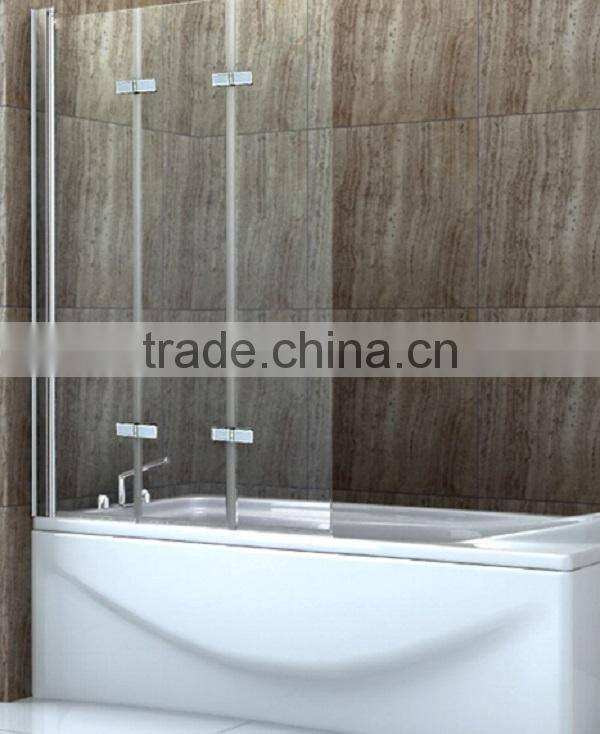 Three Panels Folding Bath Screen For Bath Tub