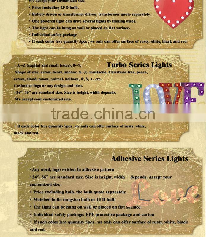 table decoration letter