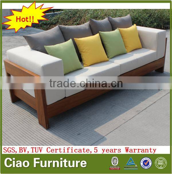 outdoor wooden furniture Teak wood sofa