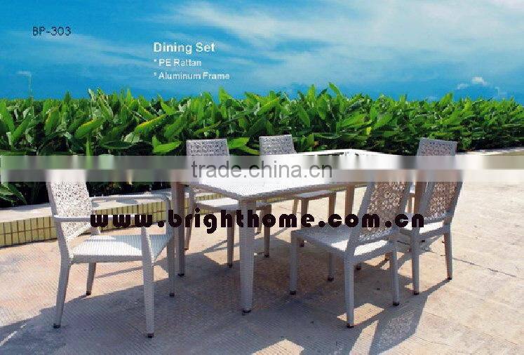 Wicker Dining Table for Outdoor, Indoor with 6 Chairs / SGS