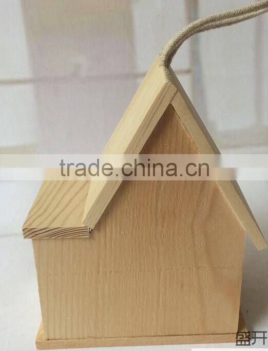 Dry Wood Carved Bird House /Nest On Yard