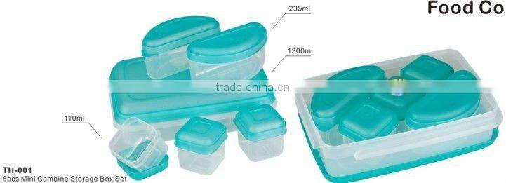 4pcs mini container food storage plastic box