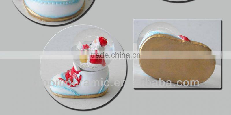 Bloom DIY design shoe shaped christmas snow globe