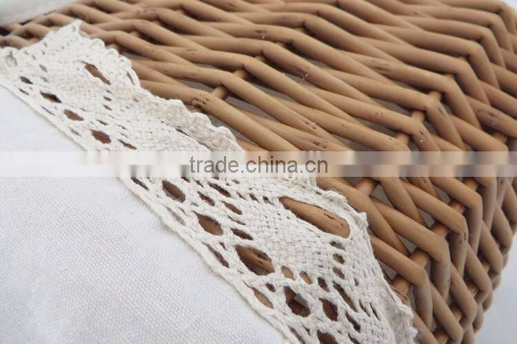 High quality durable handled wicker empty picnic baskets