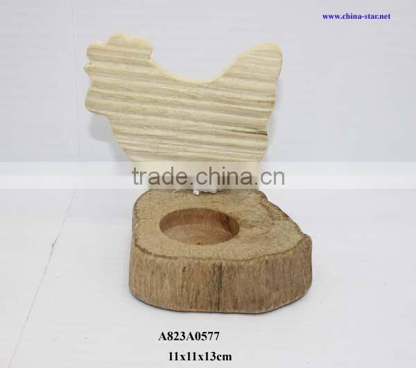 wooden easter tealight holder