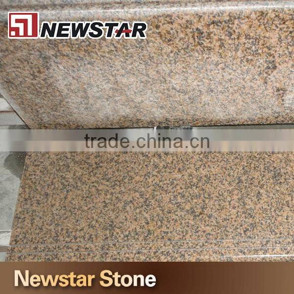 Polished Chrysanthemum yellow granite staircase