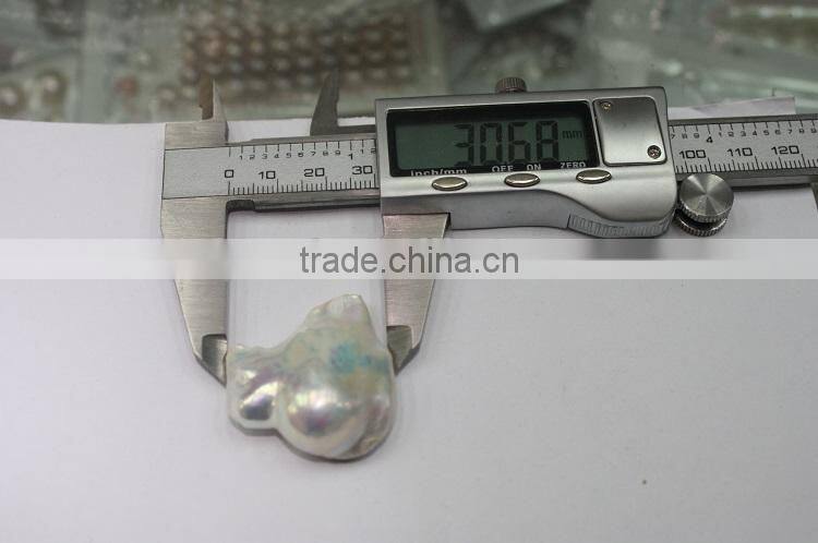 30mm white baroque freshwater loose pearl beads