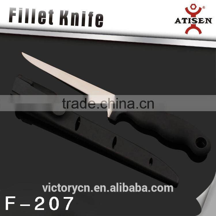 6"Stainless steel fishing knife with PP sheath F-207