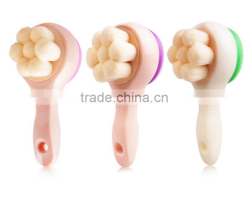 2015 hot sale facial cleansing brush with handle