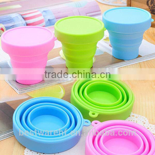 Telescopic Collapsible Outdoor Travel Camping Silicone Folding Cup
