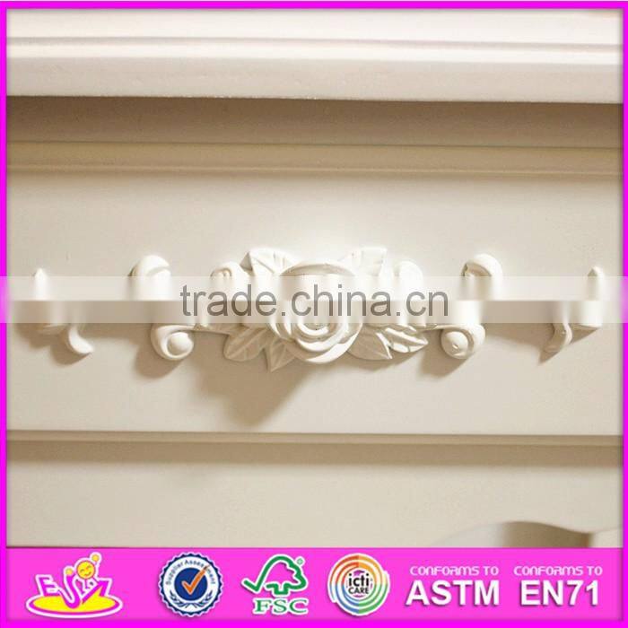 2016 wholesale high quality bedroom solid wooden white vanity table W08H061