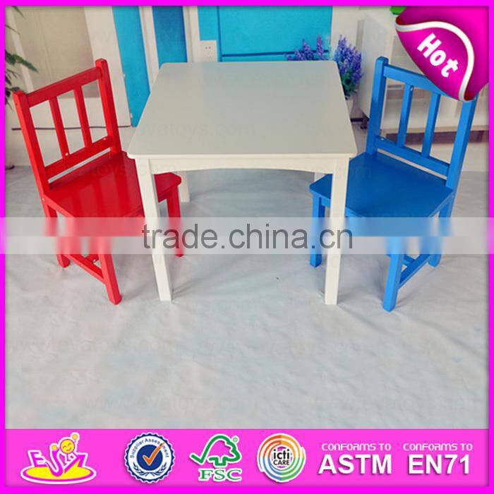 2015 New arrival kids table and chair set,Modern child study table and chair,Portable christmas wooden table and chairs WO8G144